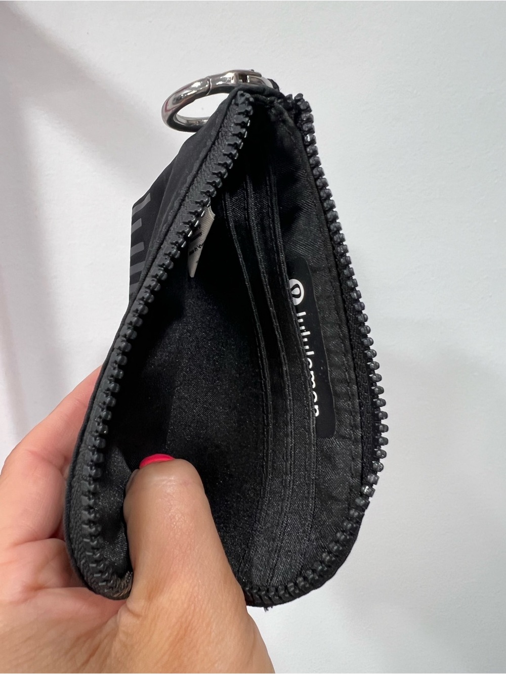 lululemon athletica Black Card Pouch with Key Ring NWOT - Picture 8 of 9